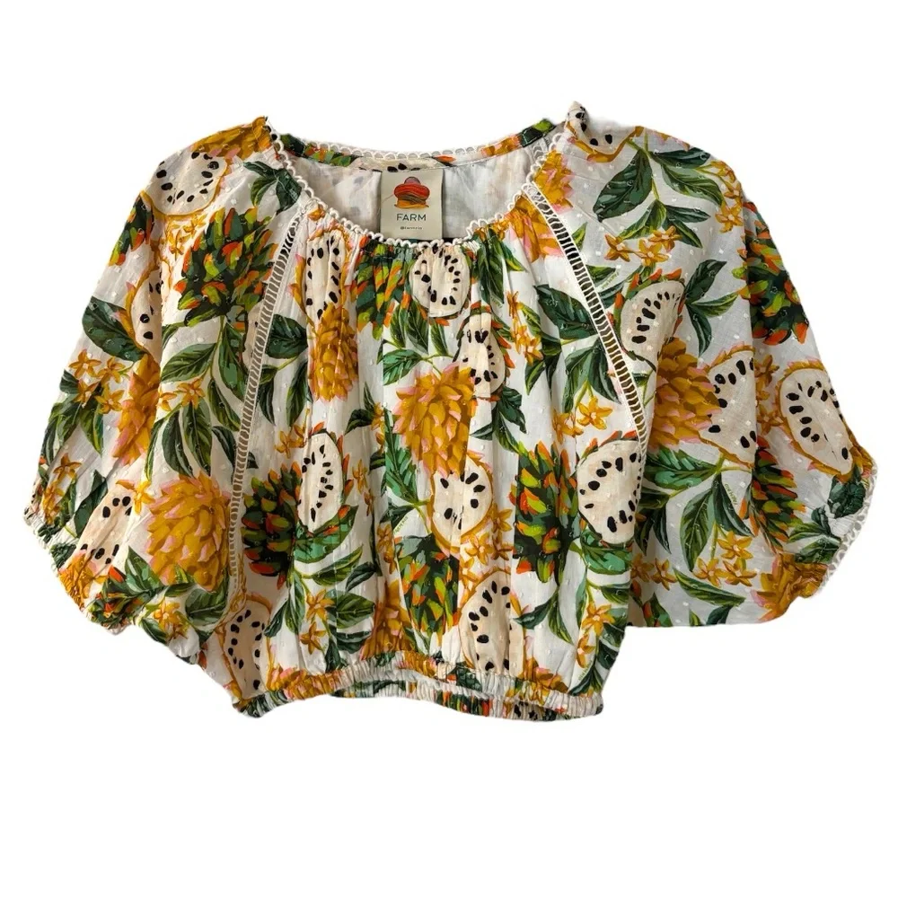 NWOT FARM Rio Biriba Crop Top - Picture 2 of 6